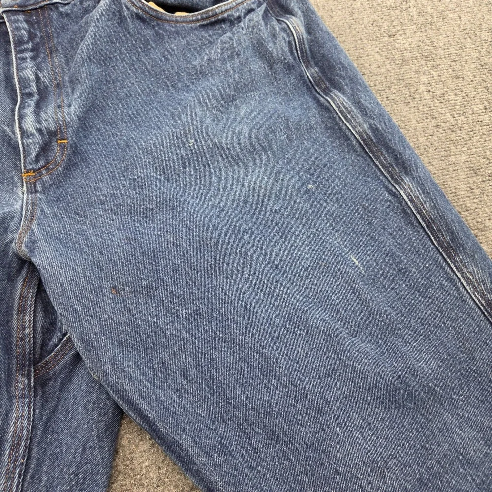 Duluth Trading Co Jeans Mens 42x30 Blue Cotton Straight Leg Work Utility Denim